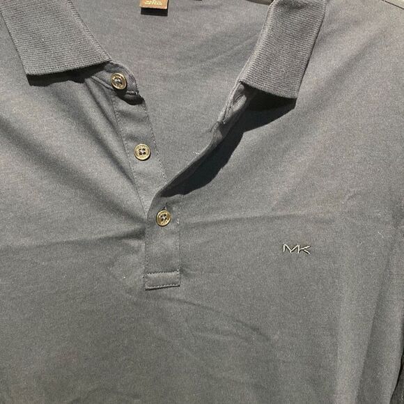 Michael Kors Men's Three Button Placket Cotton Navy Polo Shirt Small - Picture 10 of 10